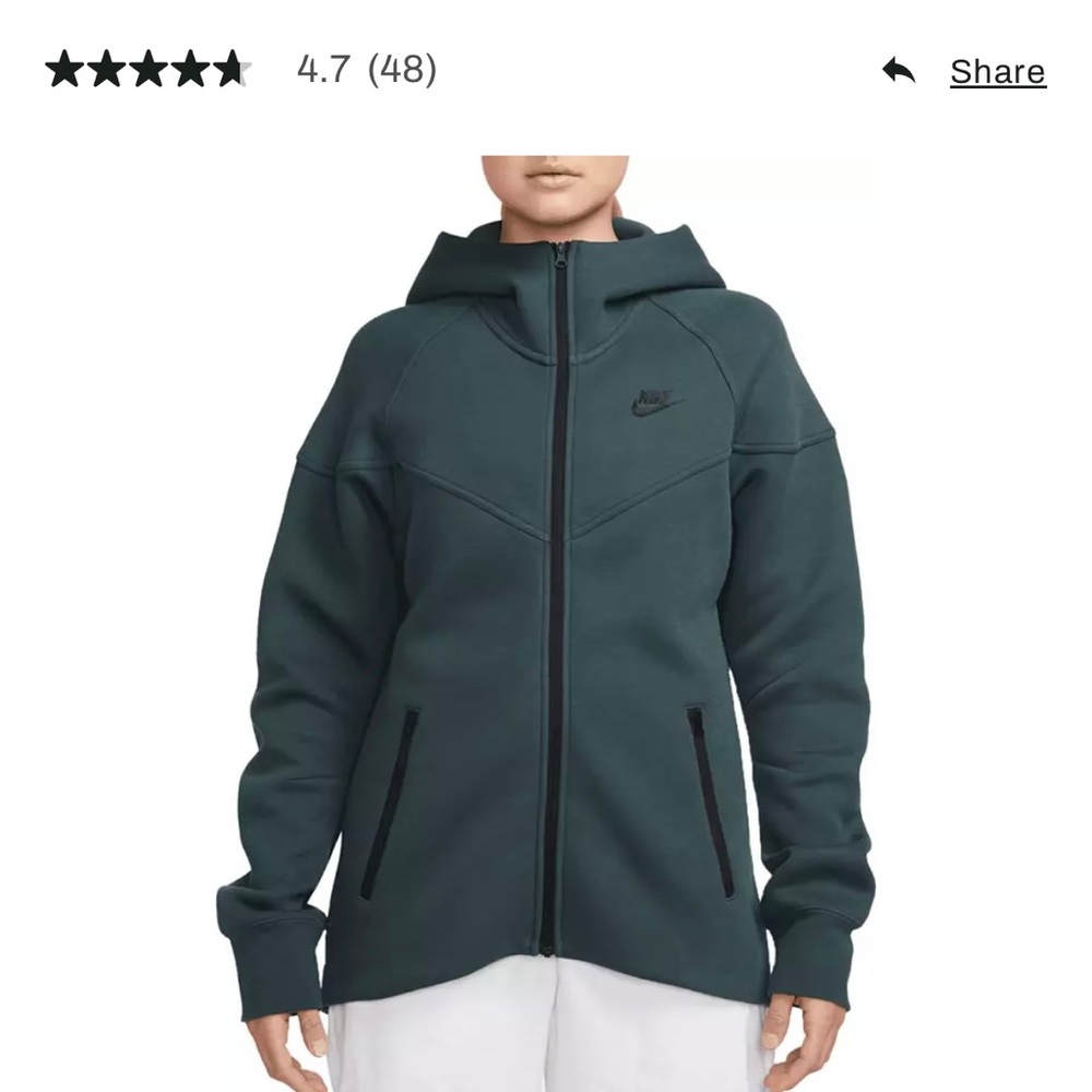 Women's Nike Sportswear Tech Fleece Windrunner Full-Zip Hoodie Size L Green